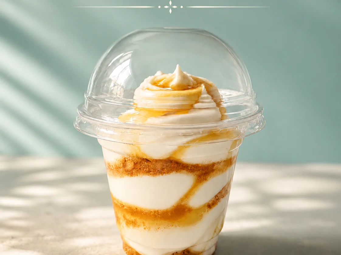 Mousse de limon de AriMar en un vaso de postre