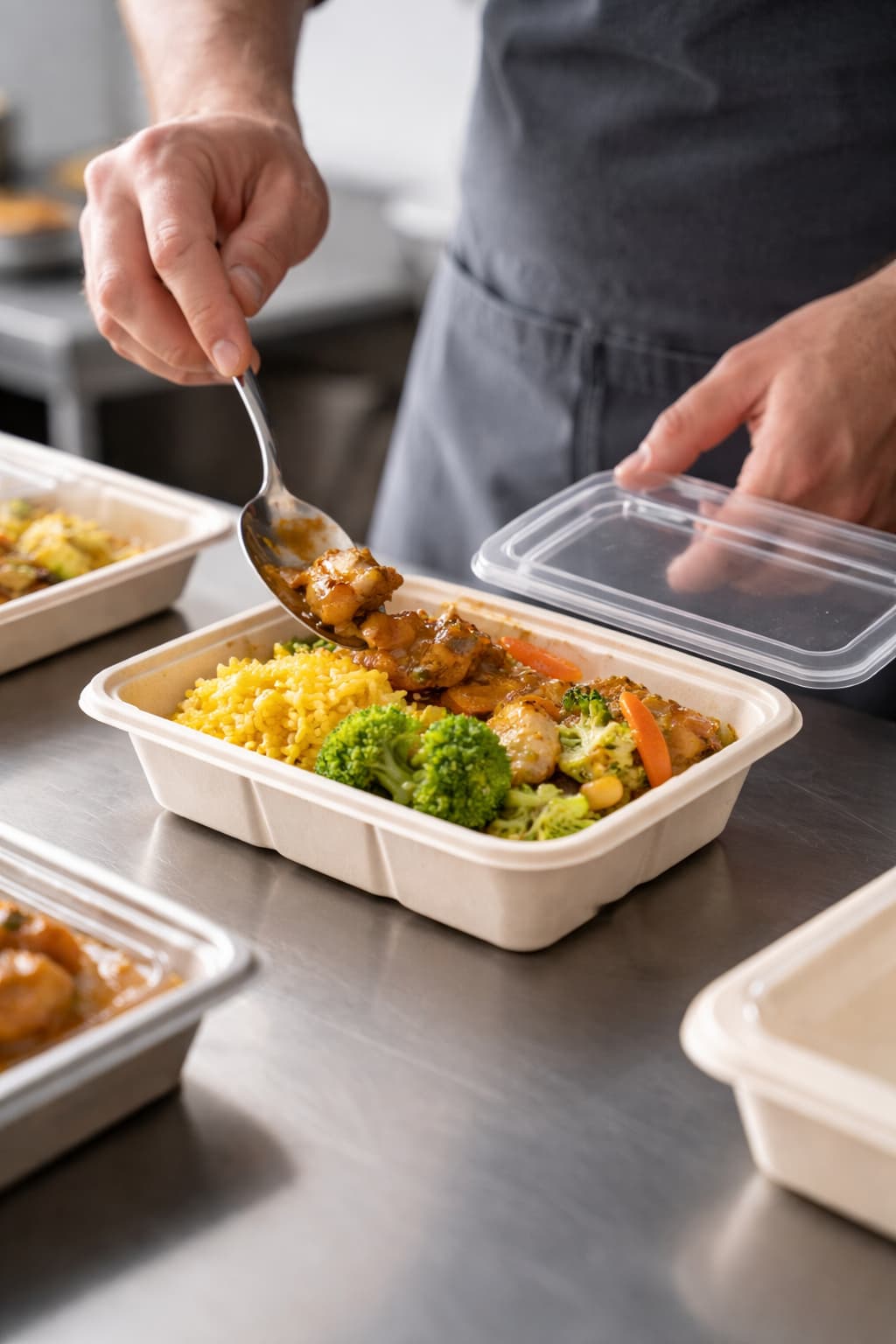 Cocina y emplatado en AriMar FoodLab